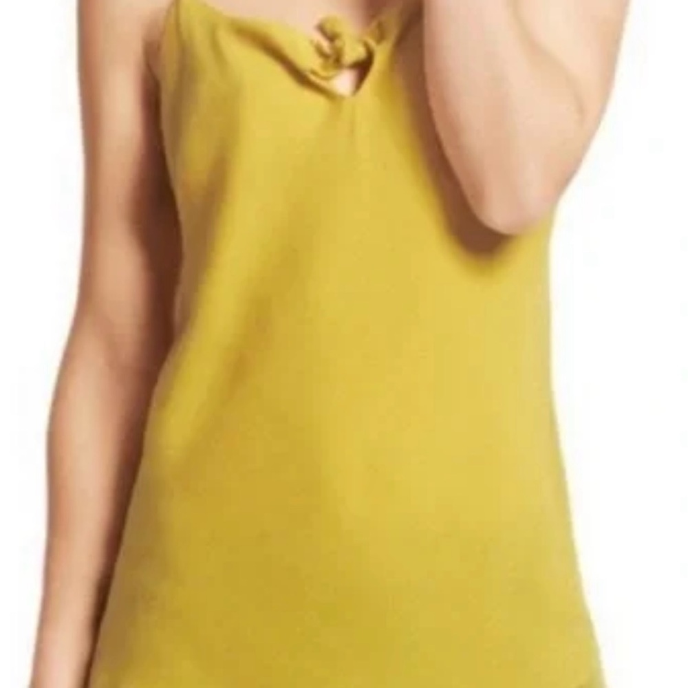 Cabi gold rush ochre bow tie front cami blouse size medium - Picture 9 of 9